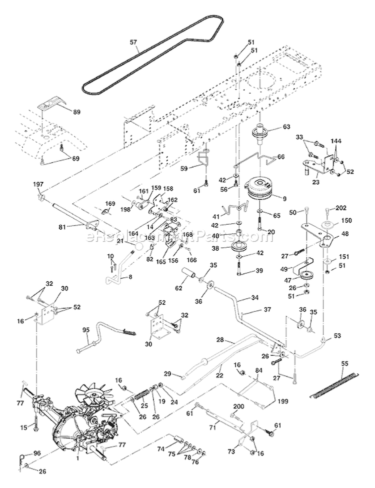 Page C Diagram and Parts List for 1542A YTH  954567048 -2000-11 Husqvarna Lawn Tractor