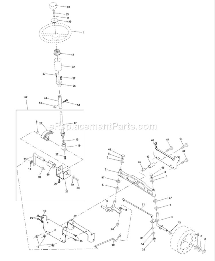 Page I Diagram and Parts List for 1542A YTH  954567048 -2000-11 Husqvarna Lawn Tractor