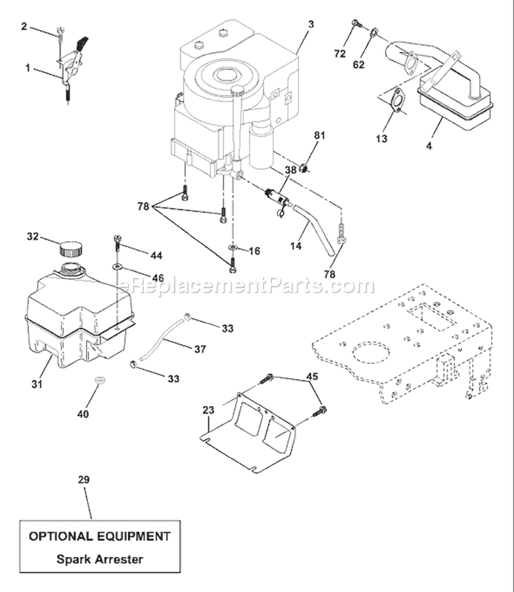 Page E Diagram and Parts List for 1542B YTH  954567048 -2001-01 Husqvarna Lawn Tractor