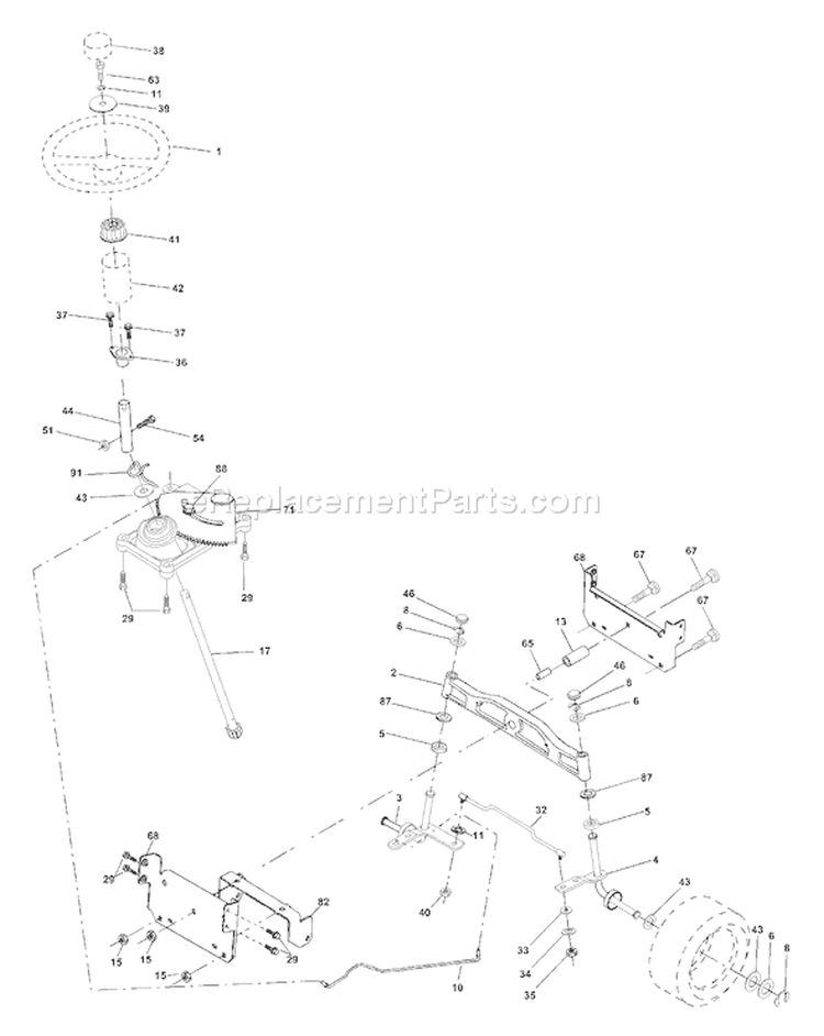 Page I Diagram and Parts List for 1542B YTH  954567048 -2001-01 Husqvarna Lawn Tractor