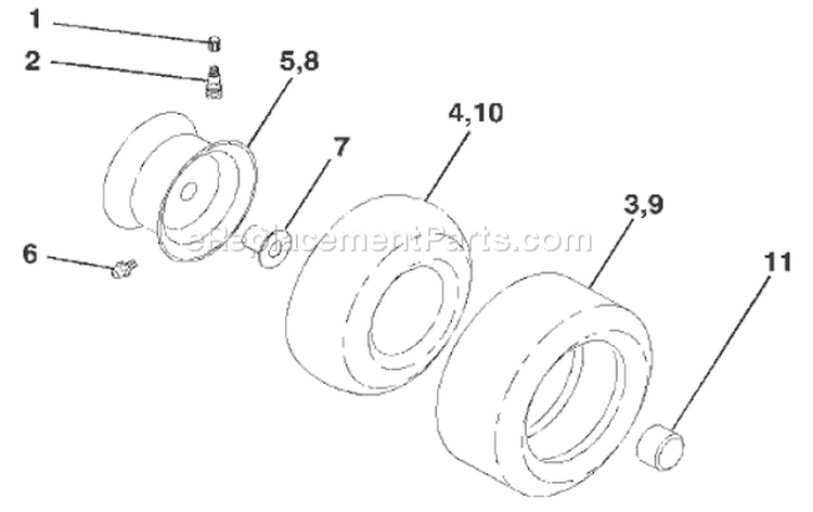Page J Diagram and Parts List for 1542C YTH  954567048 -2001-04 Husqvarna Lawn Tractor