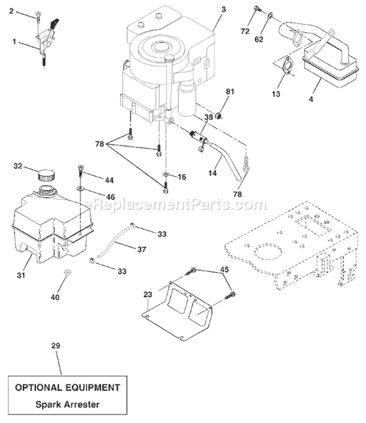 Page E Diagram and Parts List for 1542C YTH  954567048 -2001-04 Husqvarna Lawn Tractor