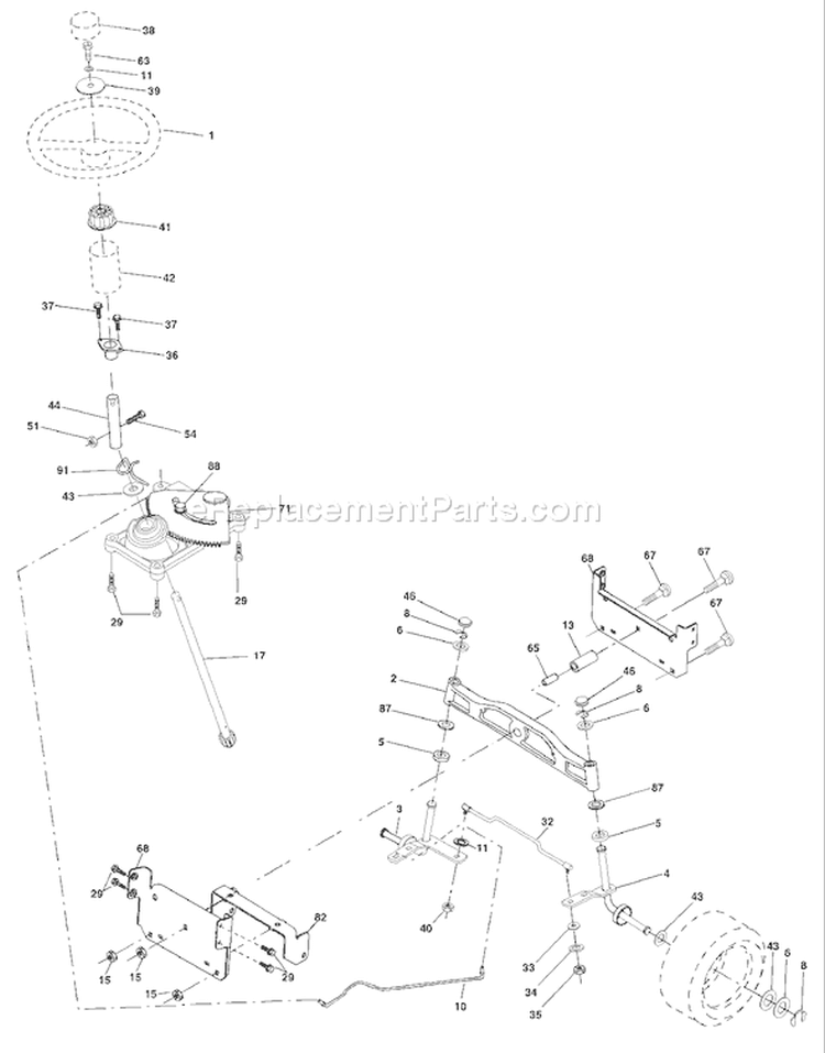 Page I Diagram and Parts List for 1542C YTH  954567048 -2001-04 Husqvarna Lawn Tractor