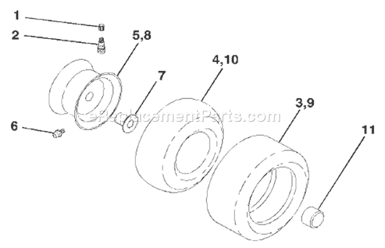 Page J Diagram and Parts List for 1542E YTH  954567048 -2001-12 Husqvarna Lawn Tractor