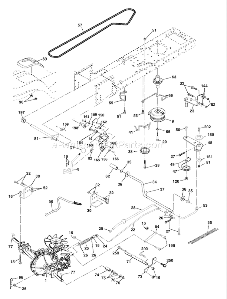 Page C Diagram and Parts List for 1542XPB YTH  954567253 -2001-11 Husqvarna Lawn Tractor
