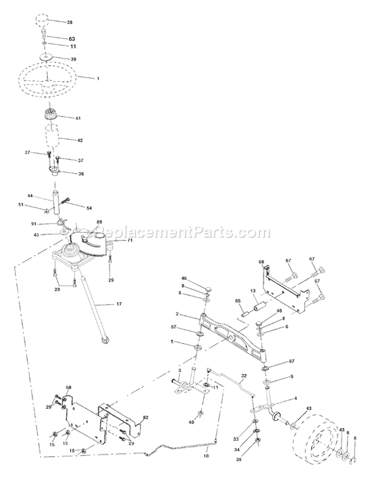 Page I Diagram and Parts List for 1542XPC YTH  954567253 -2001-12 Husqvarna Lawn Tractor
