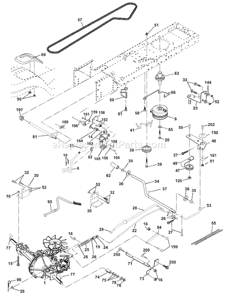 Page C Diagram and Parts List for 1542XPD YTH  954567253 -2001-12 Husqvarna Lawn Tractor