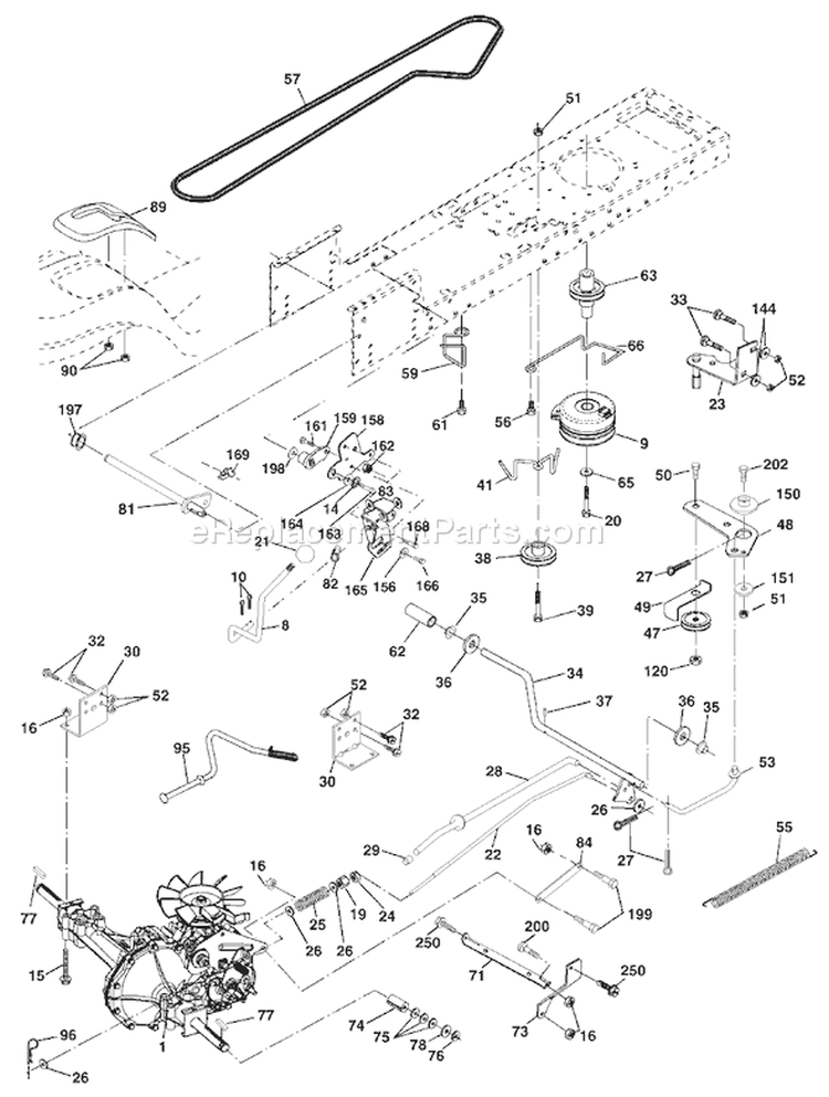 Page C Diagram and Parts List for 1542XPE YTH  954567253 -2002-02 Husqvarna Lawn Tractor