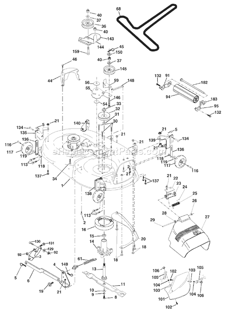 Page F Diagram and Parts List for 1542XPE YTH  954567253 -2002-02 Husqvarna Lawn Tractor