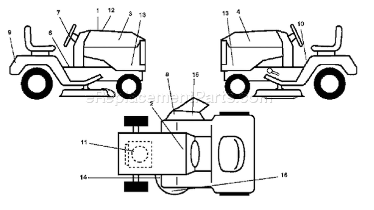 Page B Diagram and Parts List for 1542XPG YTH  954567253 -2003-03 Husqvarna Lawn Tractor
