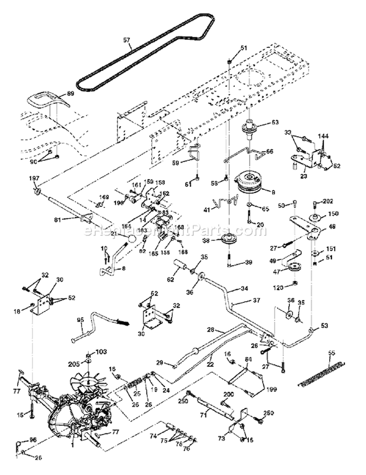 Page C Diagram and Parts List for 1542XPG YTH  954567253 -2003-03 Husqvarna Lawn Tractor