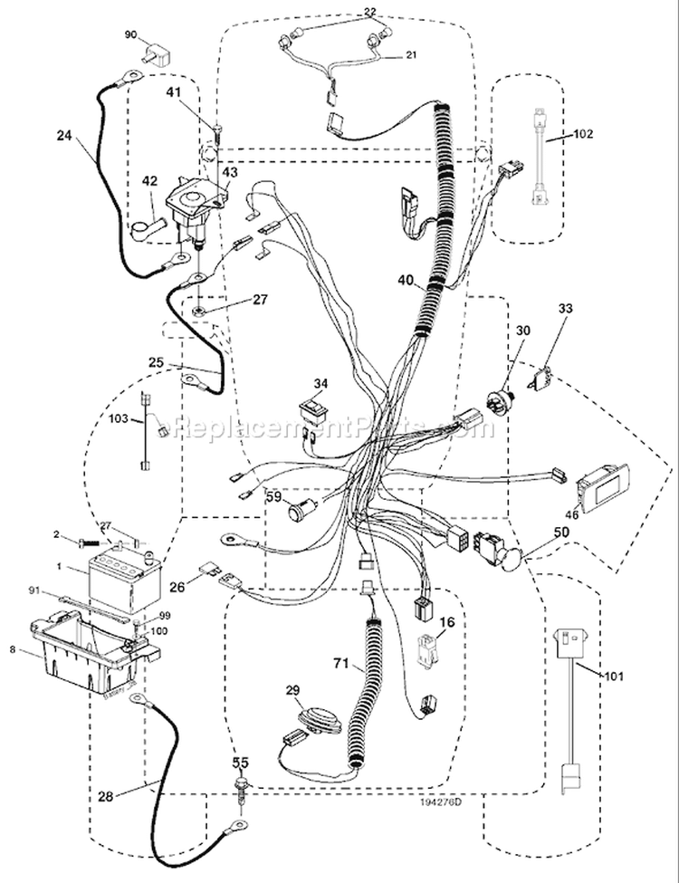 Page D Diagram and Parts List for 1542XPT YTH  96043000603 -2008-01 Husqvarna Lawn Tractor