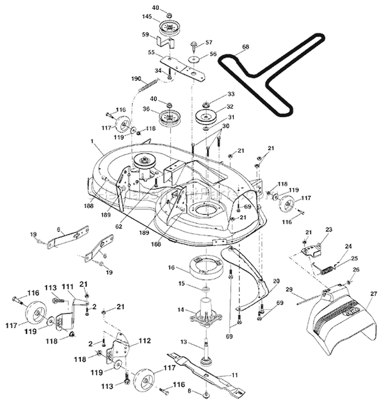 Page F Diagram and Parts List for 1542XPT YTH  96043000603 -2008-01 Husqvarna Lawn Tractor