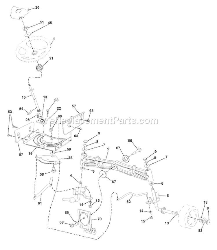 Page I Diagram and Parts List for 1542XPT YTH  96043000604 -2008-01 Husqvarna Lawn Tractor