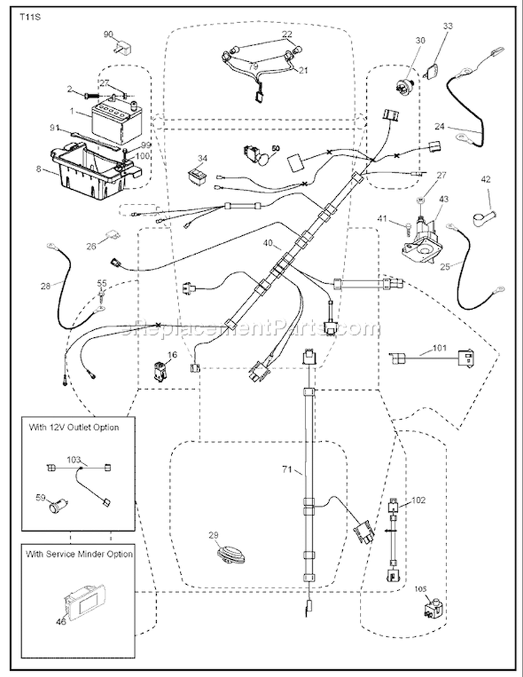 Page D Diagram and Parts List for 1542XPT YTH  CA -96043005100 -2007-12 Husqvarna Lawn Tractor