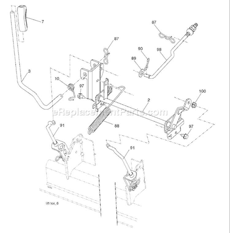 Page G Diagram and Parts List for 1542XPT YTH  CA -96043005100 -2007-12 Husqvarna Lawn Tractor
