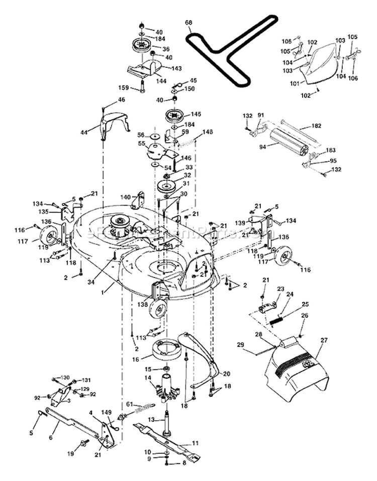 Page F Diagram and Parts List for 1542XP YTH  2003-10 Husqvarna Lawn Tractor