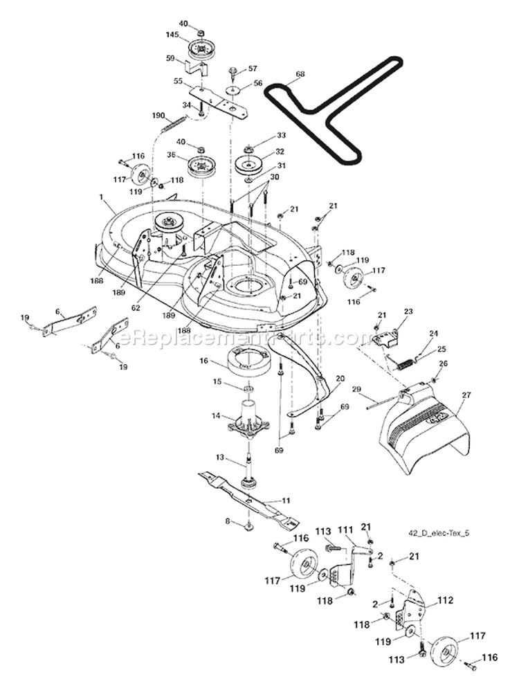 Page F Diagram and Parts List for 1542XP YTH  YTH T -96043000602 -2006-10 Husqvarna Lawn Tractor