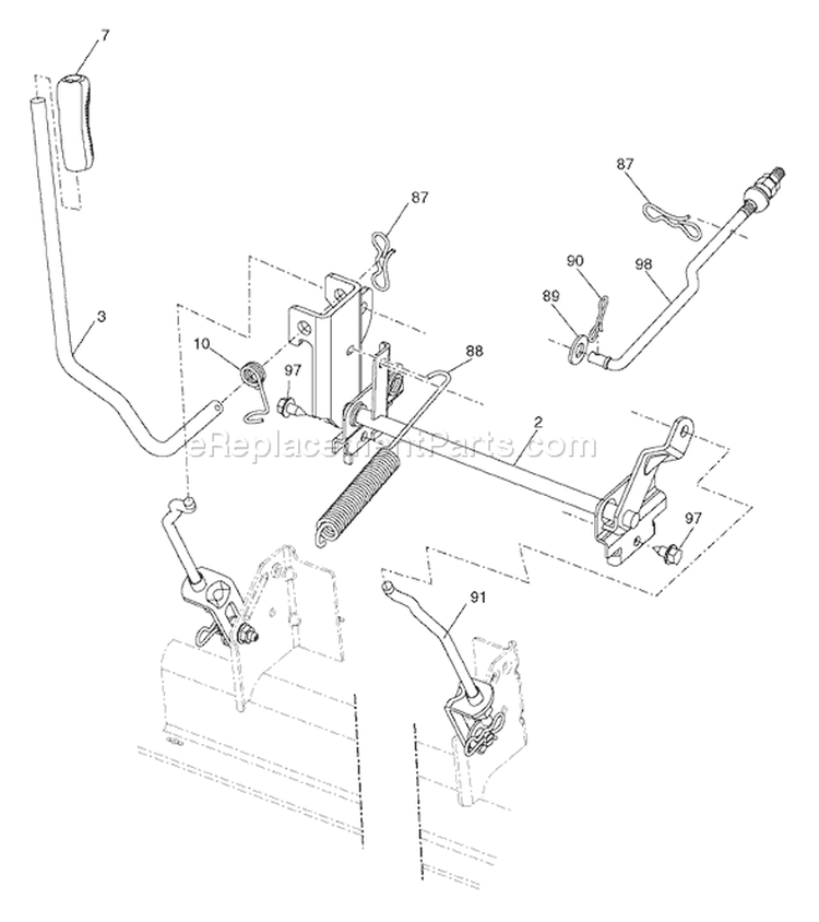 Page G Diagram and Parts List for 1542XP YTH  YTH T -96043000602 -2006-10 Husqvarna Lawn Tractor