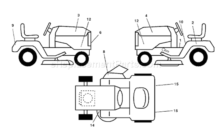 Page B Diagram and Parts List for 1746 YTH  YTHK  A -954568533 -2002-01 Husqvarna Lawn Tractor
