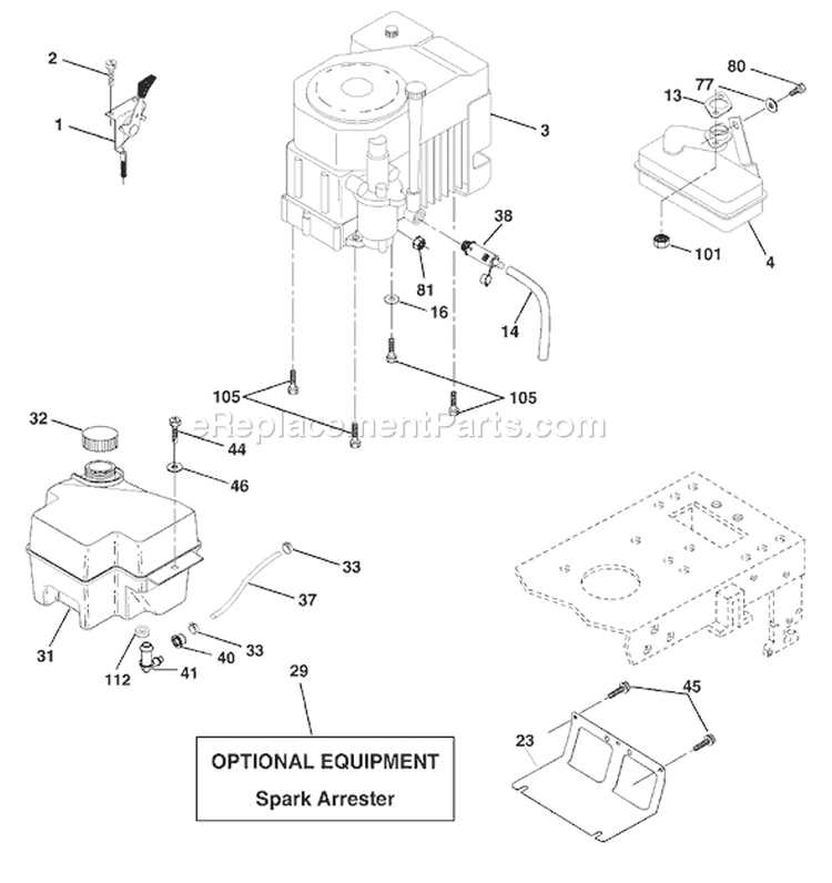Page E Diagram and Parts List for 1746 YTH  YTHK  A -954568533 -2002-01 Husqvarna Lawn Tractor