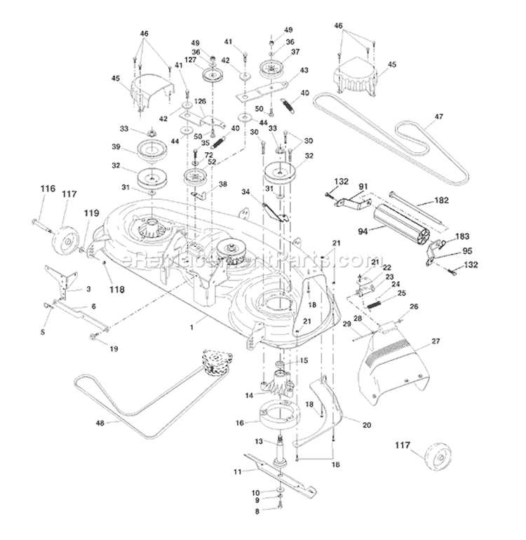 Page F Diagram and Parts List for 1746 YTH  YTHK  A -954568533 -2002-01 Husqvarna Lawn Tractor