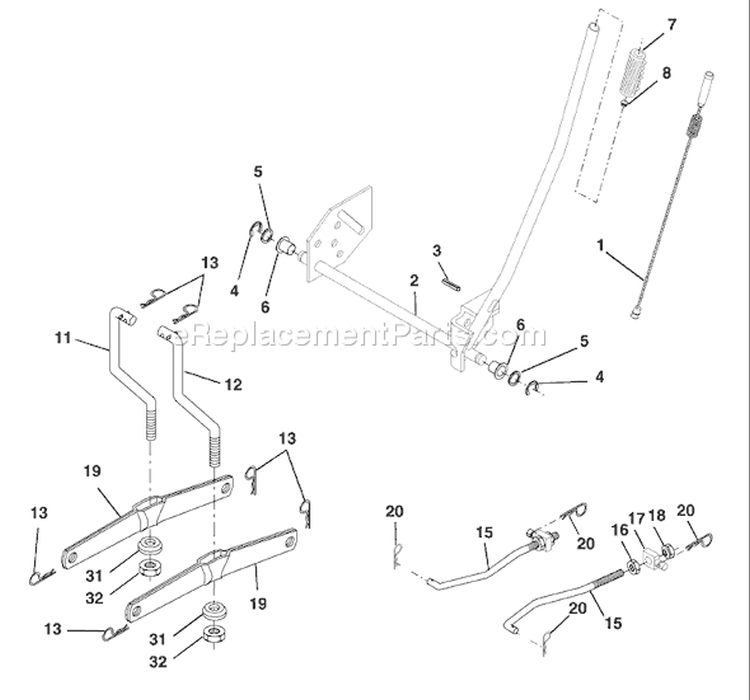 Page G Diagram and Parts List for 1746 YTH  YTHK  A -954568533 -2002-01 Husqvarna Lawn Tractor