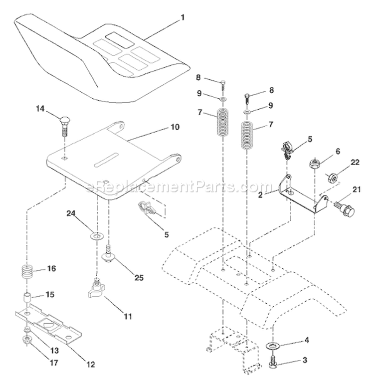 Page H Diagram and Parts List for 1542 YTH  YTHK  A -954568526 -2002-01 Husqvarna Lawn Tractor