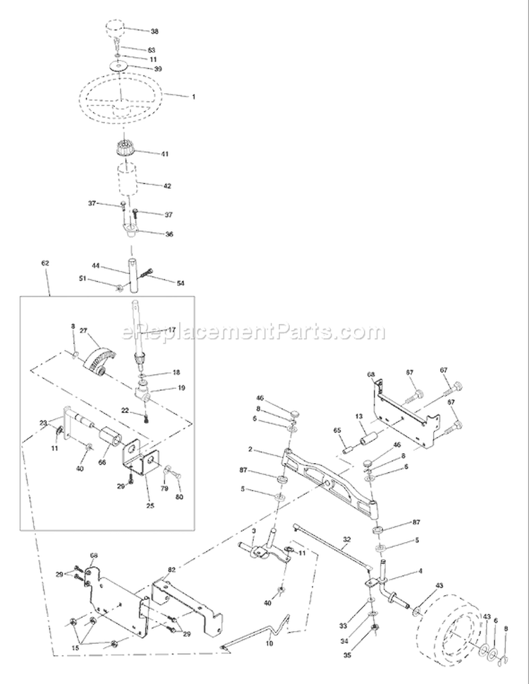 Page I Diagram and Parts List for 1746A YTH  954567055 -2000-11 Husqvarna Lawn Tractor