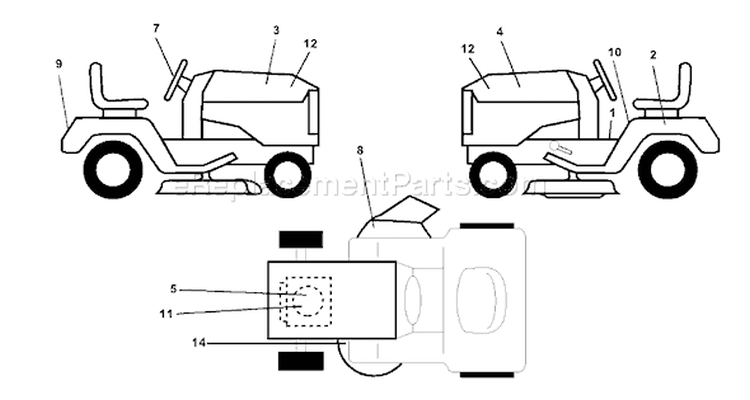 Page B Diagram and Parts List for 1746B YTH  954567055 -2001-01 Husqvarna Lawn Tractor