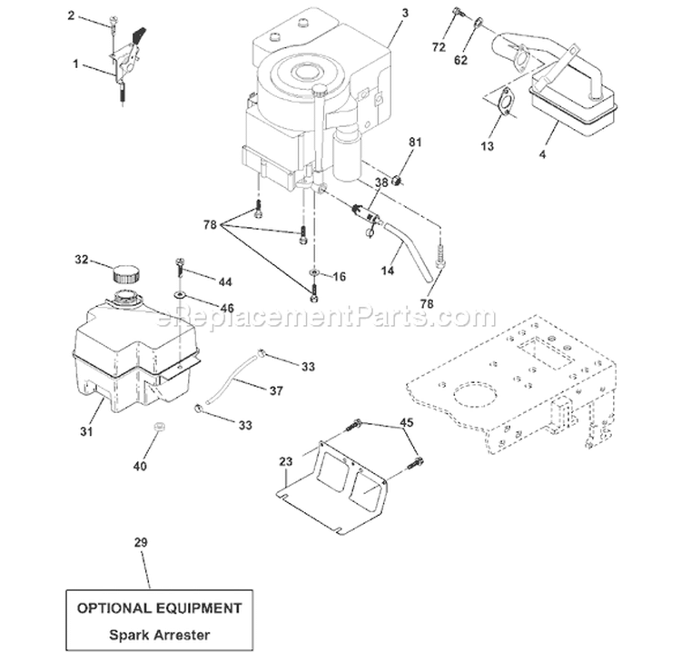 Page E Diagram and Parts List for 1746B YTH  954567055 -2001-01 Husqvarna Lawn Tractor