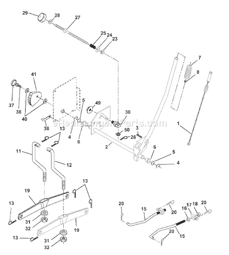 Page G Diagram and Parts List for 1746B YTH  954567055 -2001-01 Husqvarna Lawn Tractor