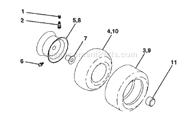 Page K Diagram and Parts List for 180 YTH  1997-12 Husqvarna Lawn Tractor