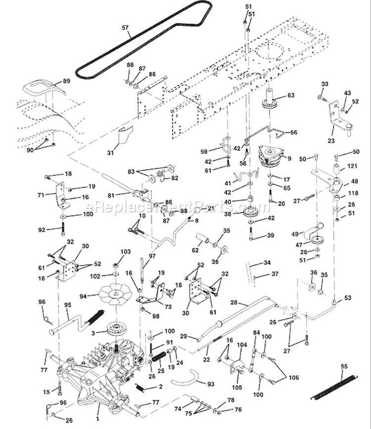 Page C Diagram and Parts List for 180 YTH  1997-12 Husqvarna Lawn Tractor