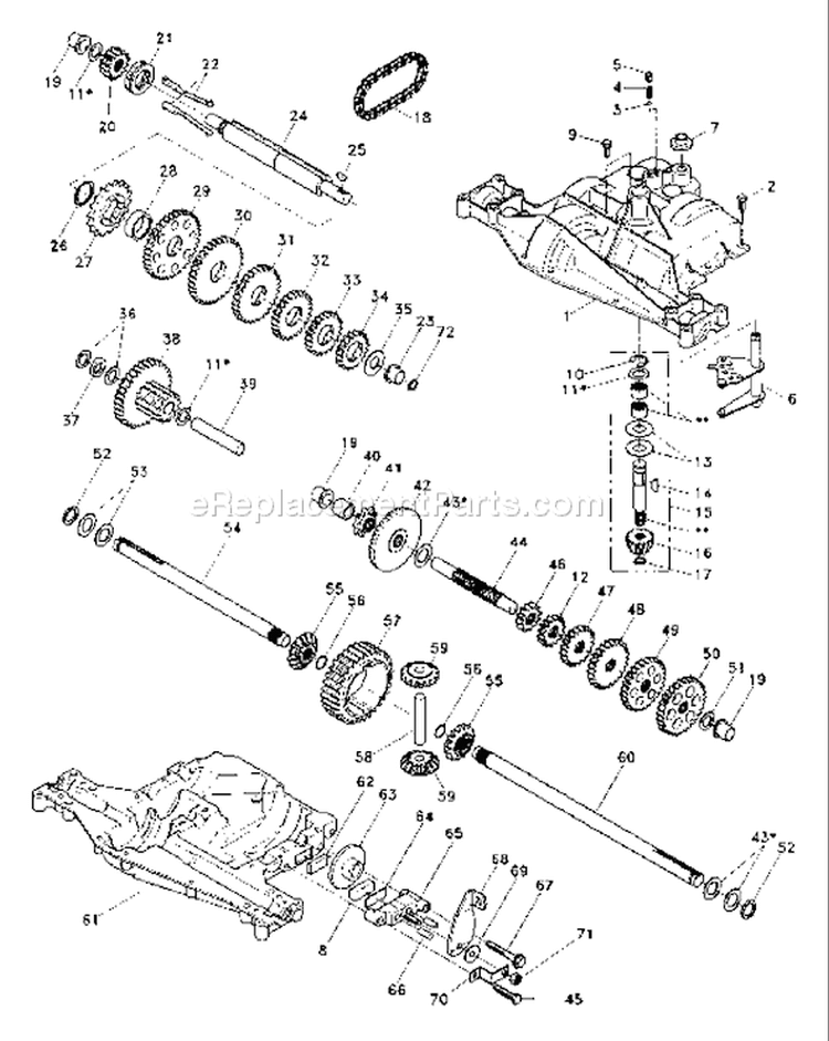 Page J Diagram and Parts List for 180 YTH  954001082A -1994-07 Husqvarna Lawn Tractor