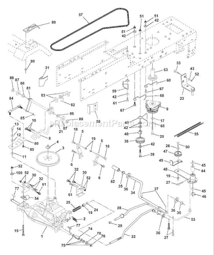 Page C Diagram and Parts List for 180 YTH  954001082A -1994-07 Husqvarna Lawn Tractor