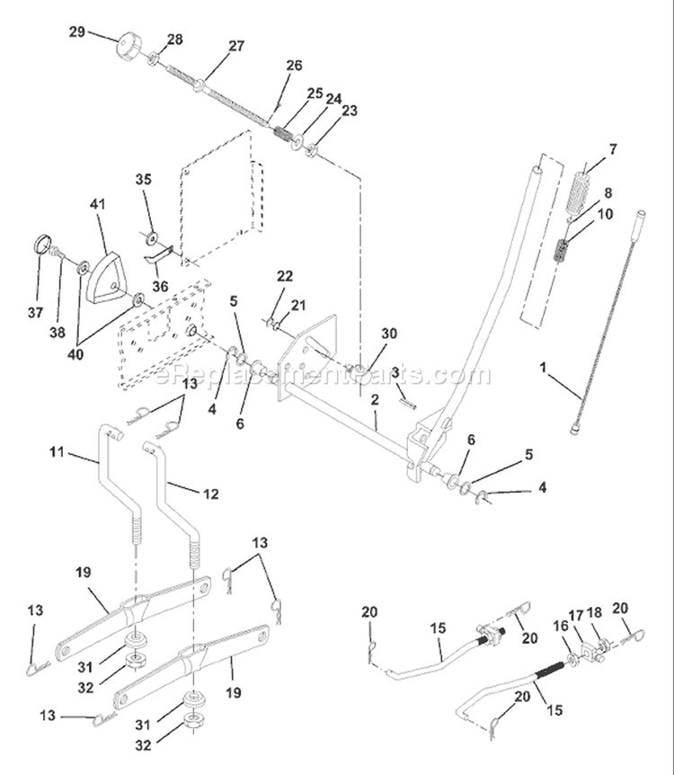 Page G Diagram and Parts List for 180 YTH  954001082A -1994-07 Husqvarna Lawn Tractor