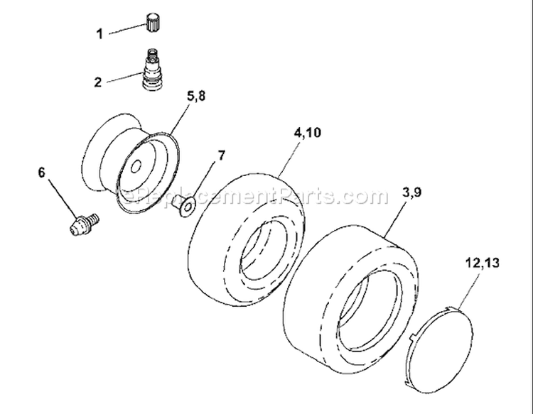 Page K Diagram and Parts List for 180 YTH  954001082B -1994-12 Husqvarna Lawn Tractor