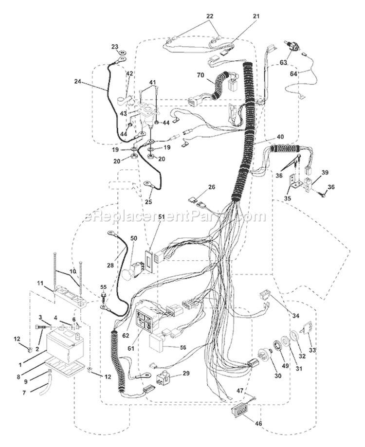 Page E Diagram and Parts List for 180 YTH  954001082B -1994-12 Husqvarna Lawn Tractor