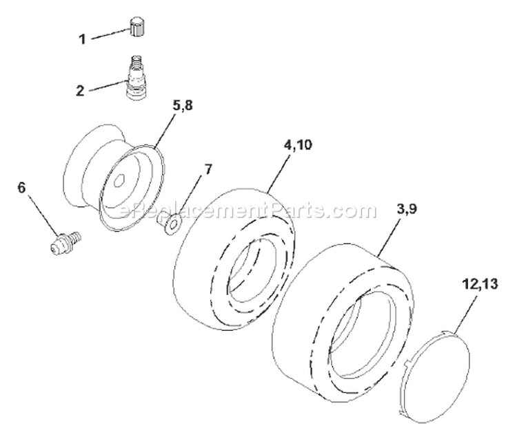 Page K Diagram and Parts List for 180 YTH  954001172A -1994-07 Husqvarna Lawn Tractor