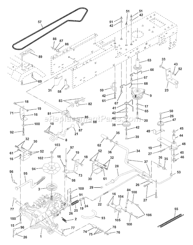 Page C Diagram and Parts List for 180 YTH  954001172A -1994-07 Husqvarna Lawn Tractor