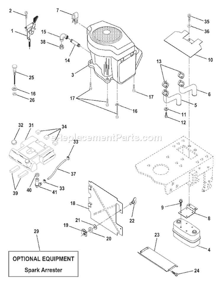 Page E Diagram and Parts List for 180 YTH  954001172A -1994-07 Husqvarna Lawn Tractor