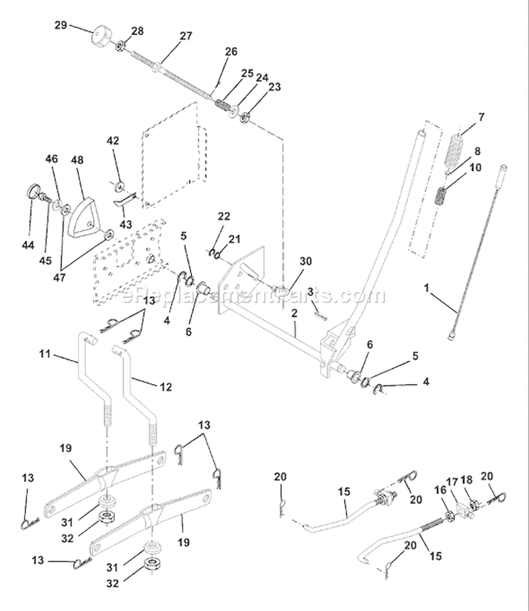 Page G Diagram and Parts List for 180 YTH  954001172A -1994-07 Husqvarna Lawn Tractor