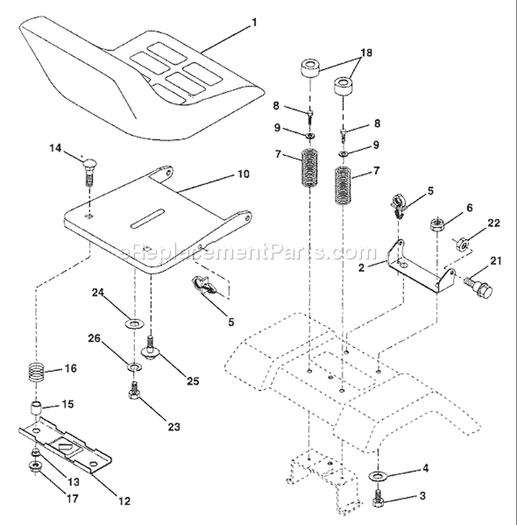 Page I Diagram and Parts List for 180 YTH  954140010B -1996-12 Husqvarna Lawn Tractor