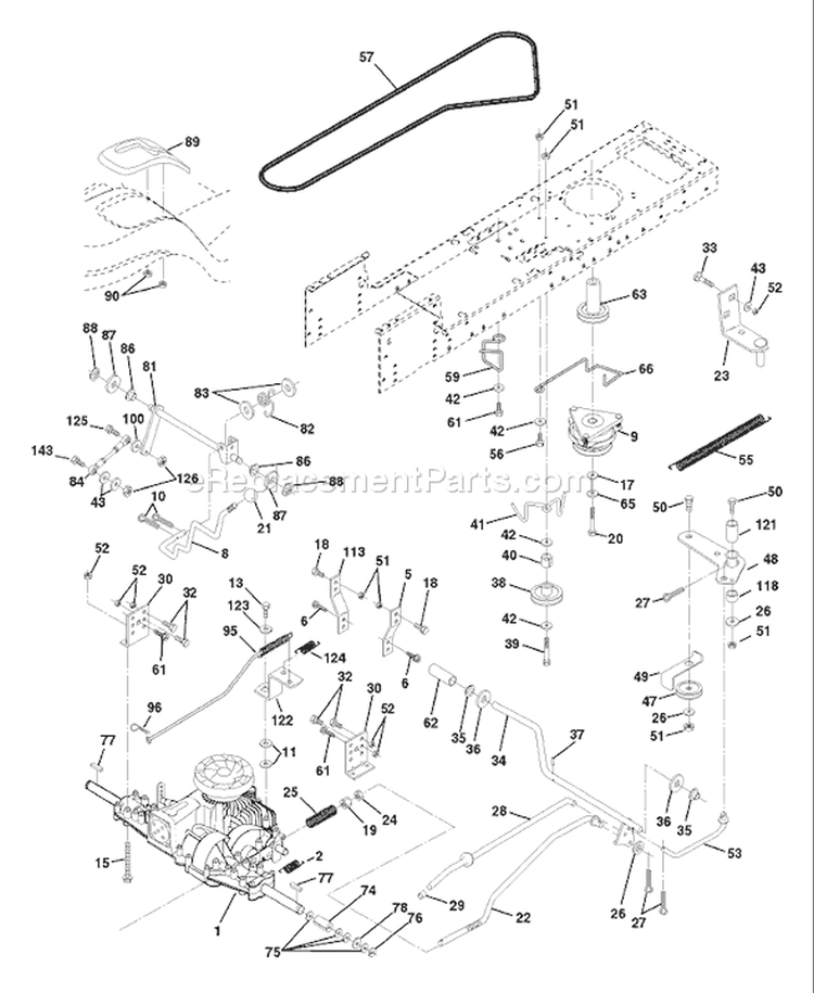 Page C Diagram and Parts List for 180 YTH  954140010C -1997-12 Husqvarna Lawn Tractor
