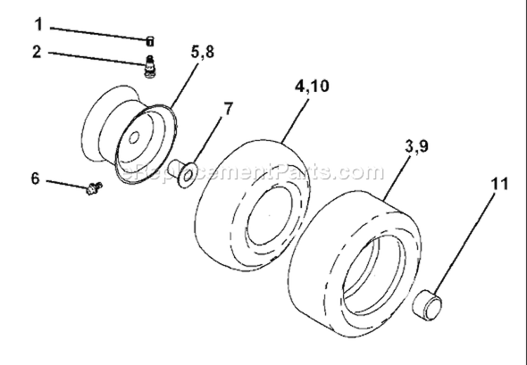 Page K Diagram and Parts List for 180 YTH  954140010D -1997-12 Husqvarna Lawn Tractor