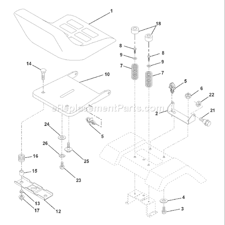 Page H Diagram and Parts List for 180 YTH  954140010D -1997-12 Husqvarna Lawn Tractor