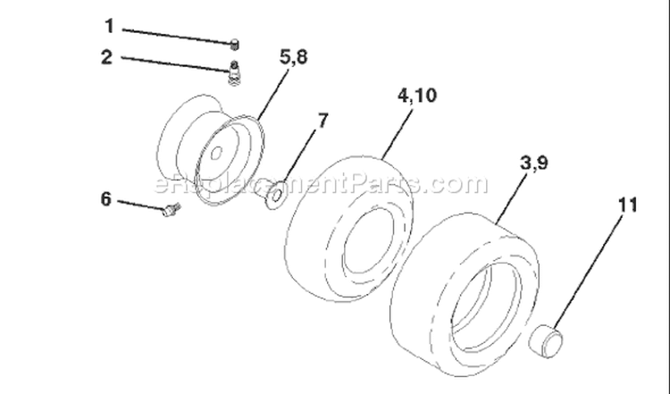 Page K Diagram and Parts List for 180 YTH  954140010E -1998-02 Husqvarna Lawn Tractor