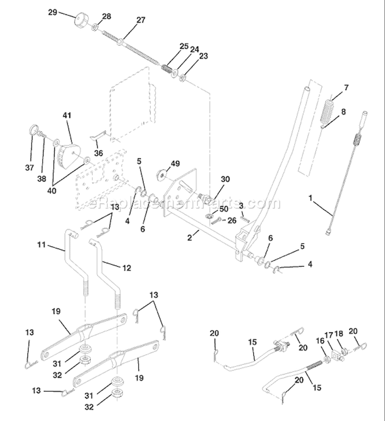 Page H Diagram and Parts List for 180 YTH  954140010E -1998-02 Husqvarna Lawn Tractor