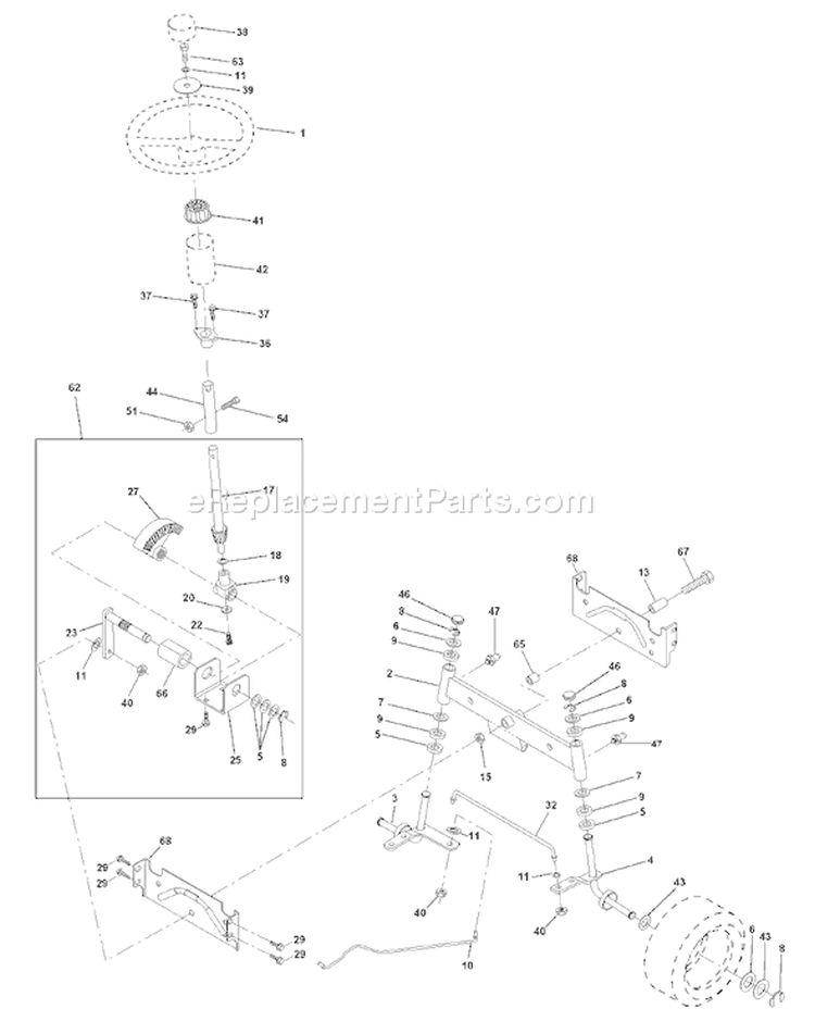 Page J Diagram and Parts List for 180 YTH  954140010E -1998-06 Husqvarna Lawn Tractor